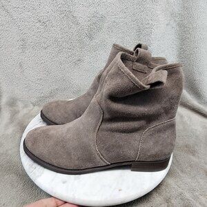 Sole/Society Shoes Womens Size Natasha 7.5 Taupe Brown Suede Ankle Boots *GUC*